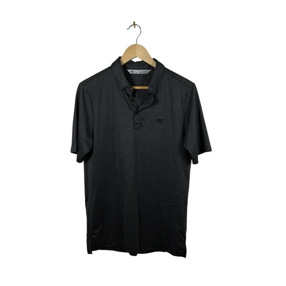 Travis Mathew Men’s Checkered Performance Polo in Grey/Black Size S - Picture 3 of 10